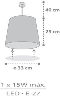 Hanglamp Star Light Junior 35 X 40 Cm 60w Zilver/wit