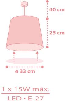 Hanglamp Star Light Junior 35 X 40 Cm E27 Roze/wit