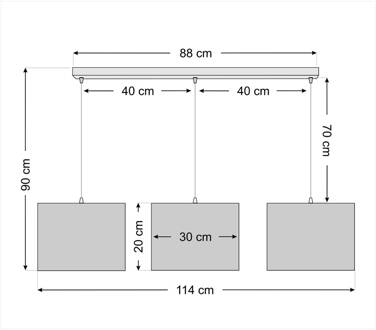 Hanglamp Susan, 3-lamps, wit/beige/goud wit, beige, goud