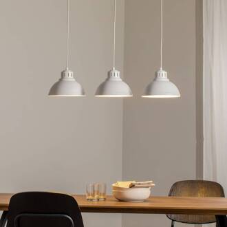 Hanglamp Sven, 3-lamps, wit, staal, E27