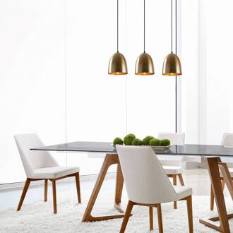 Hanglamp Tattoo 6172, goud antiek, metaal, 3-lamps lang oud goud