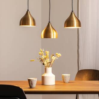 Hanglamp Tattoo 6214, goudkleurig metaal 3-lamps lineair