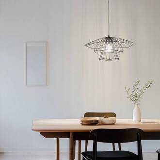 Hanglamp Tel 6504, zwart, ijzer, Ø 50 cm