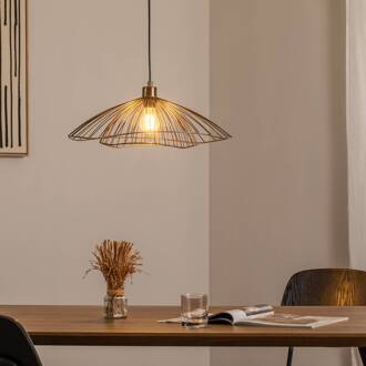 Hanglamp Tel, oud messing, Ø 50 cm, 1-lamp, metaal oud messing, zwart