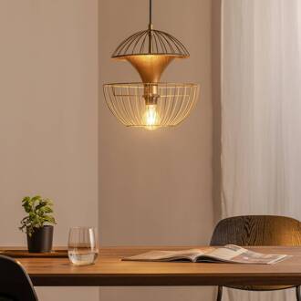 Hanglamp Telmander 11410, goudkleurig, metaal, Ø 30 cm