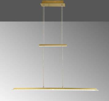 Hanglamp Tenso, messingkleurig, lengte 100 cm, CCT messingkleurig, satijnglans, transparant