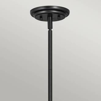 Hanglamp Thea, 1-lamp, zwart zwart, wit