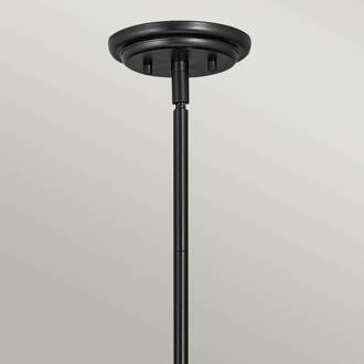Hanglamp Thea, 1-lamp, zwart zwart, wit