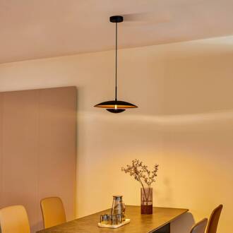 hanglamp Tiama, metaal, zwart/goud, Ø 40 cm zwart, goud