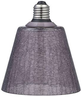 hanglamp Tilda, rookgrijs, Ø 12,5 cm, glazen plug rookgrijs, zwart