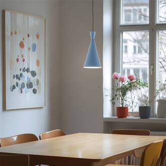 Hanglamp Tom, lichtblauw, metaal, Ø 19 cm, E27