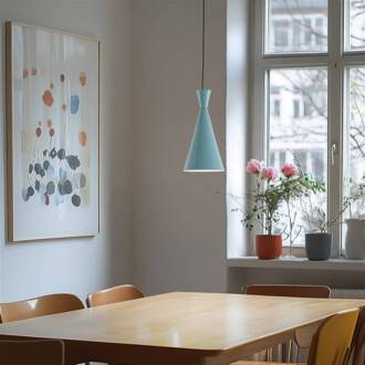 Hanglamp Tom, turquoise, metaal, Ø 19 cm, E27 turkoois