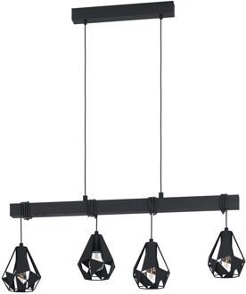Hanglamp Townshend 7 Zwart 4xe27