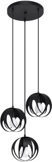 Hanglamp Tulos 3 lichts Ø 30 cm zwart