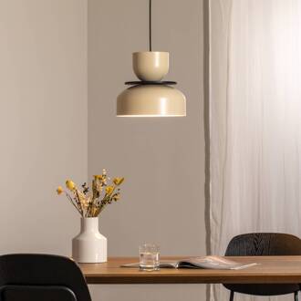 Hanglamp Uto, crème/kabel zwart, Ø 30 cm, metaal