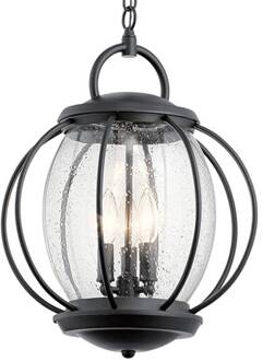 Hanglamp Vandalia 3-lamps zwart, helder