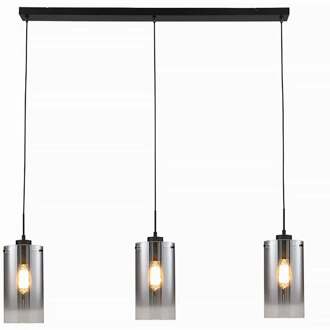 Hanglamp Ventotto Zwart & Smoke Glas 3 Lichts