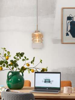 Hanglamp Verona - Bruin - 15x15x30cm