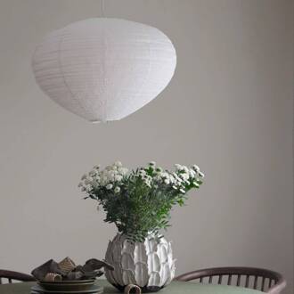 hanglamp Verona, wit, Ø 55 cm, stof, E27-LED