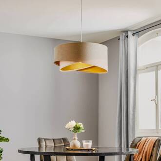 Hanglamp Vivien, driekleurig, crème/wit/goud crème, wit, goud