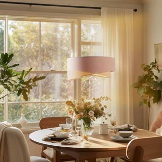 Hanglamp Vivien, tweekleurig, crème/wit crème, wit