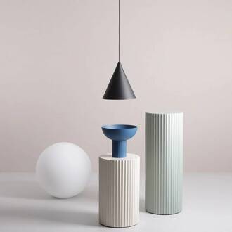 Hanglamp vorm, zwart, metaal, Ø 24 cm, kegel, E27