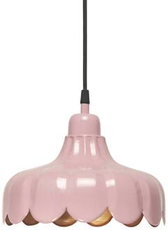 hanglamp Wells Small, roze/goud, Ø 24 cm, stekker roze, goud