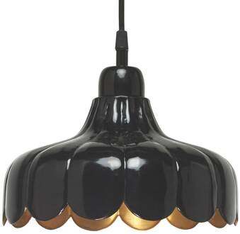 hanglamp Wells Small zwart/goud Ø 24 cm stekker zwart, goud