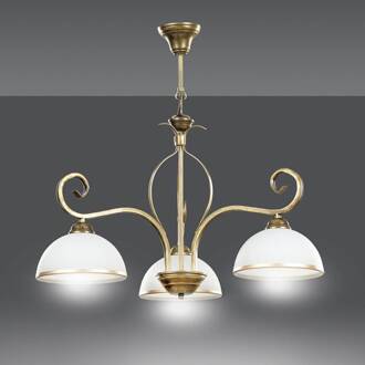 Hanglamp Wivara 3, 3-lamps, goud goud, wit