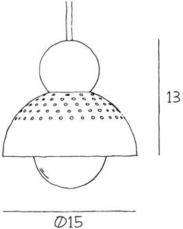 Hanglamp XS gezocht, goudkleurig, ijzer, Ø 15 cm goud, zwart