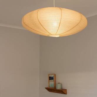 hanglamp Yuni, beige, papier, Ø 58 cm, E27
