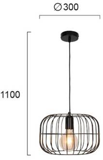 Hanglamp Zenith in kooivorm, zwart