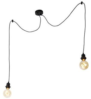 Hanglamp zwart 2-lichts - Cava