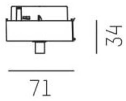 Hanglampen-adapter voor Volare-rail, zwart