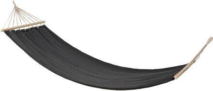 Hangmat Beach Vibes - antraciet - 200 x 100 cm - met houten/touwen frame