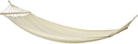 Hangmat Beach Vibes - beige/naturel - 200 x 100 cm - met houten/touwen frame