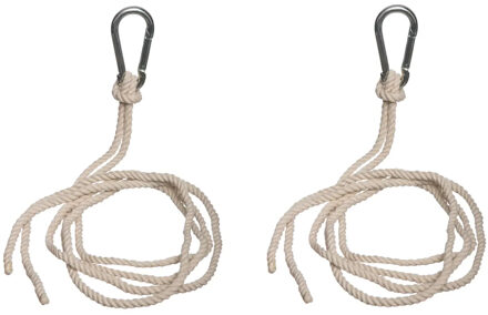 Hangmat ophangsysteem - 300 cm - beige - ophangset - excl. hangmat