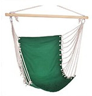 Hangmat stoel / hangende stoel groen 100 x 60 cm - Hangstoelen