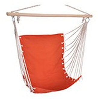 Hangmat stoel / hangende stoel oranje 100 x 60 cm - Hangstoelen