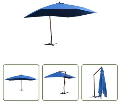 Hangparasol Serre - 400x300x285 cm - Blauw