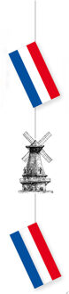 Hangslinger Holland - 100 cm - papier - nederlandse vlag - molen - nederland thema Multi