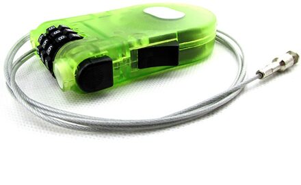 Hangslot Touw Ski Fiets Onderdelen Mini Uitschuifbare Draad Anti Diefstal 3 Digit Security Code Kabelslot Wachtwoord Lange Roller Kinderwagen Groen