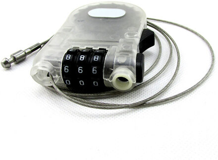 Hangslot Touw Ski Fiets Onderdelen Mini Uitschuifbare Draad Anti Diefstal 3 Digit Security Code Kabelslot Wachtwoord Lange Roller Kinderwagen wit