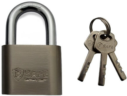 Hangslot van edelstaal 50 mm met korte beugel