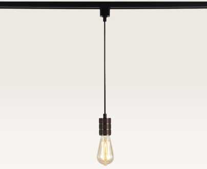 Hangspot Avaro bronzo - E27-fitting - Ontworpen voor 1-fase railsysteem - Brons - Railspot - IP20 voor binnen