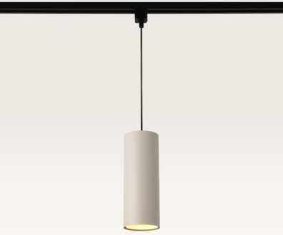 Hangspot Belano beige l - GU10-fitting - Ontworpen voor 1-fase railsysteem - Beige - Railspot - IP20 voor binnen
