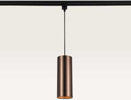Hangspot Belano bronzo scuro l - GU10-fitting - Ontworpen voor 1-fase railsysteem - Brons - Railspot - IP20 voor binnen