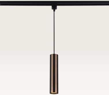 Hangspot Belano bronzo scuro m - GU10-fitting - Ontworpen voor 1-fase railsysteem - Brons - Railspot - IP20 voor binnen