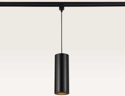 Hangspot Belano notte nera l - GU10-fitting - Ontworpen voor 1-fase railsysteem - Zwart - Railspot - IP20 voor binnen