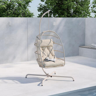 Hangstoel 'Elysse' kleur Beige
